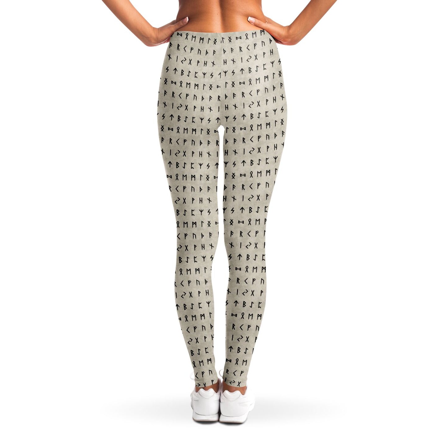 Norse Runes Leggings - BONE