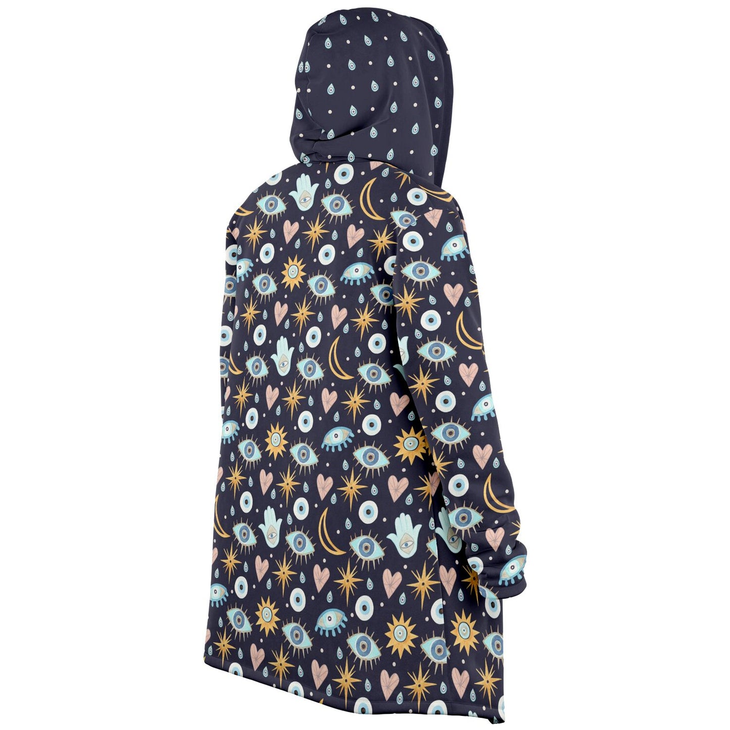 Hooded Fleece Cloak - EVIL EYE