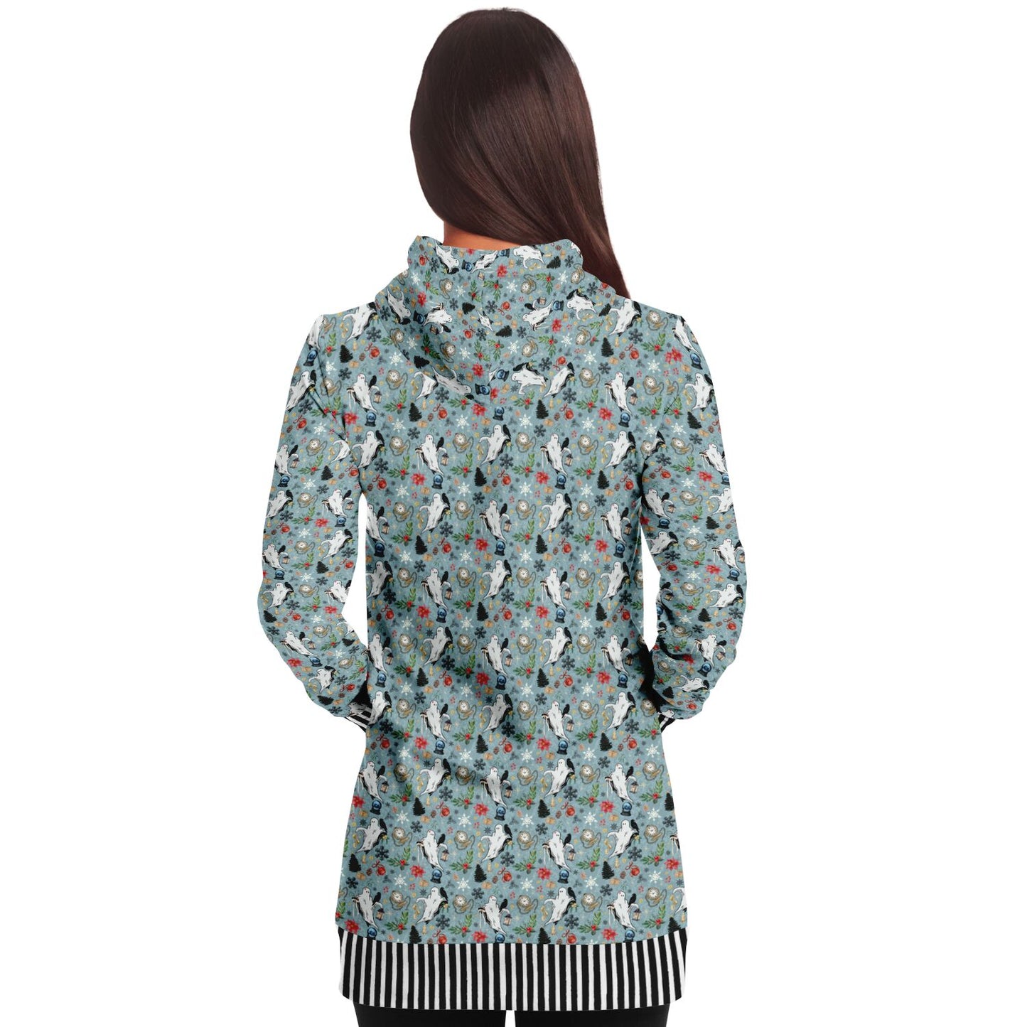 Ghosts of Christmas Past Holiday Long Hoodie