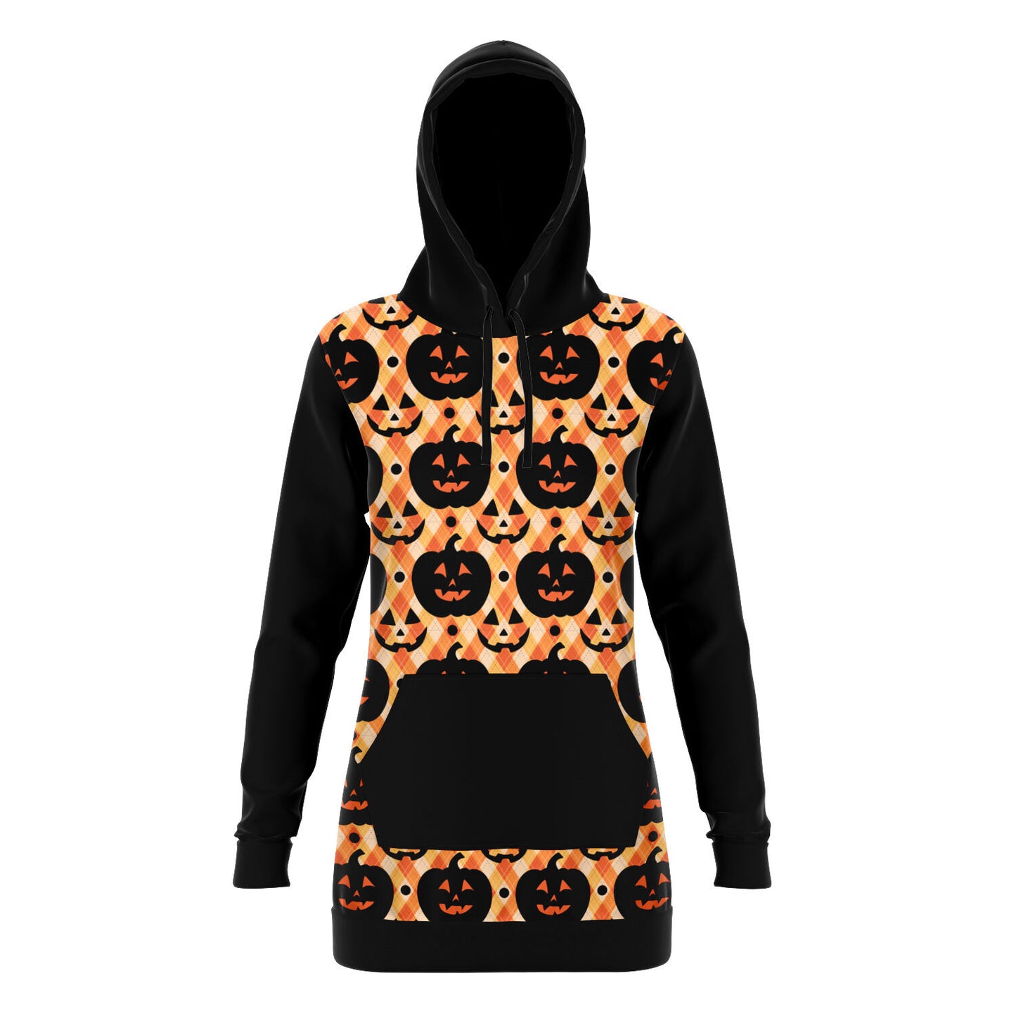 Retro Jack-O-Lantern Long Hoodie