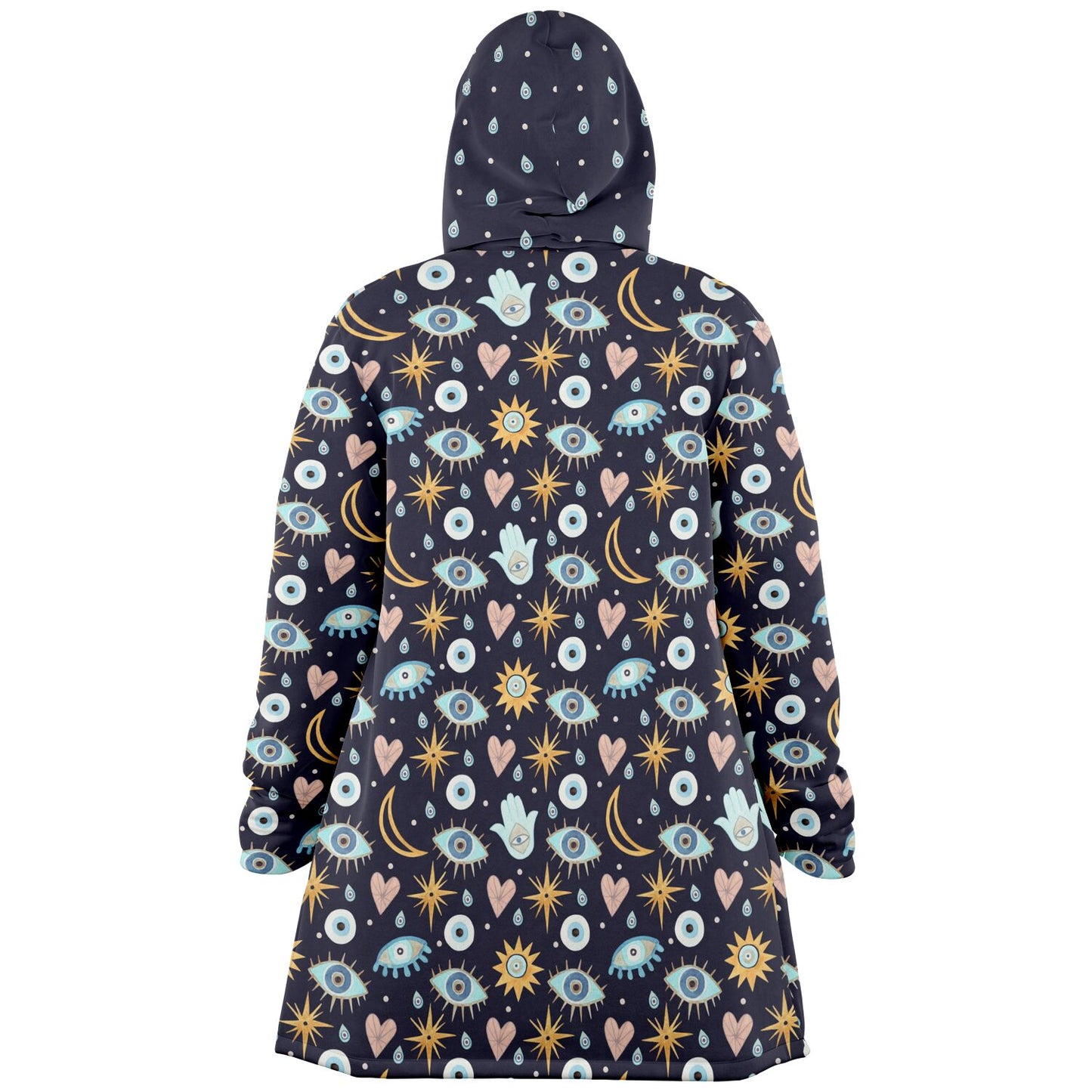 Hooded Fleece Cloak - EVIL EYE
