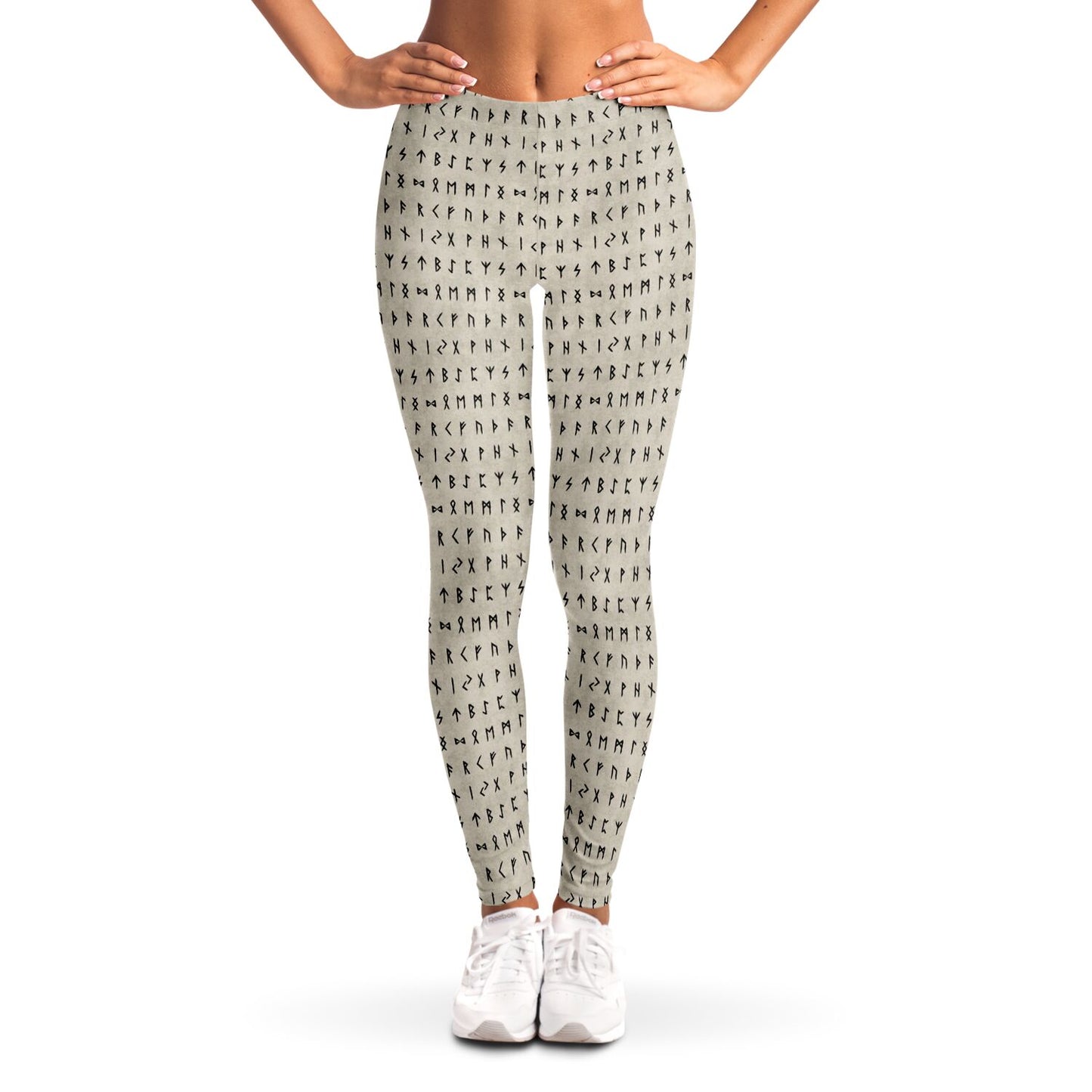 Norse Runes Leggings - BONE