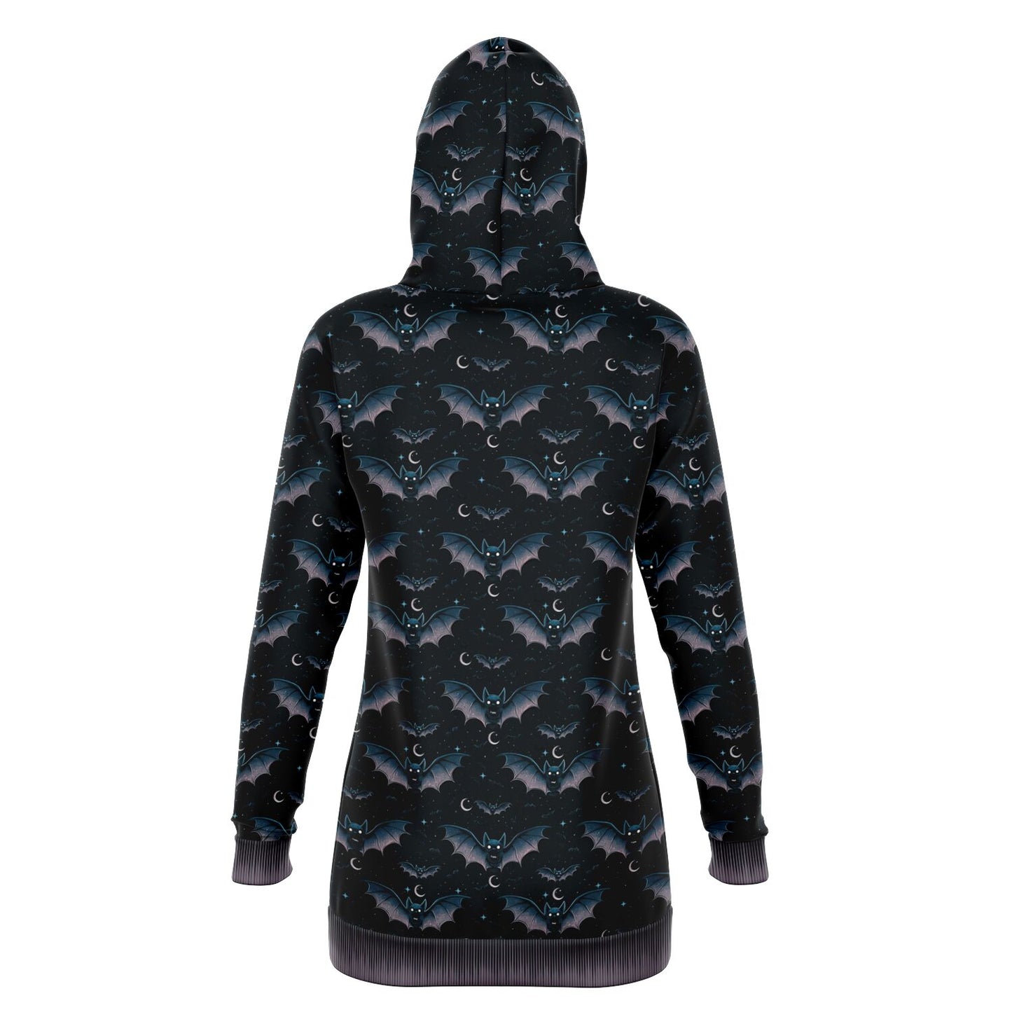 Night Sky Bats Long Hoodie