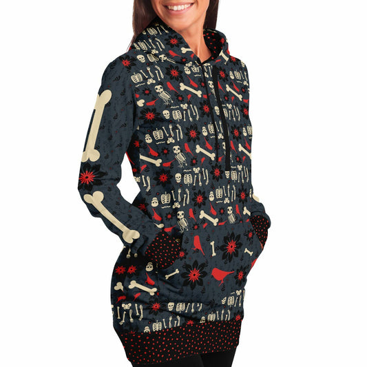 Flowers & Bones Long Hoodie