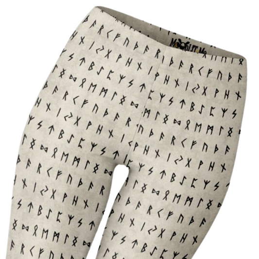 Norse Runes Leggings - BONE