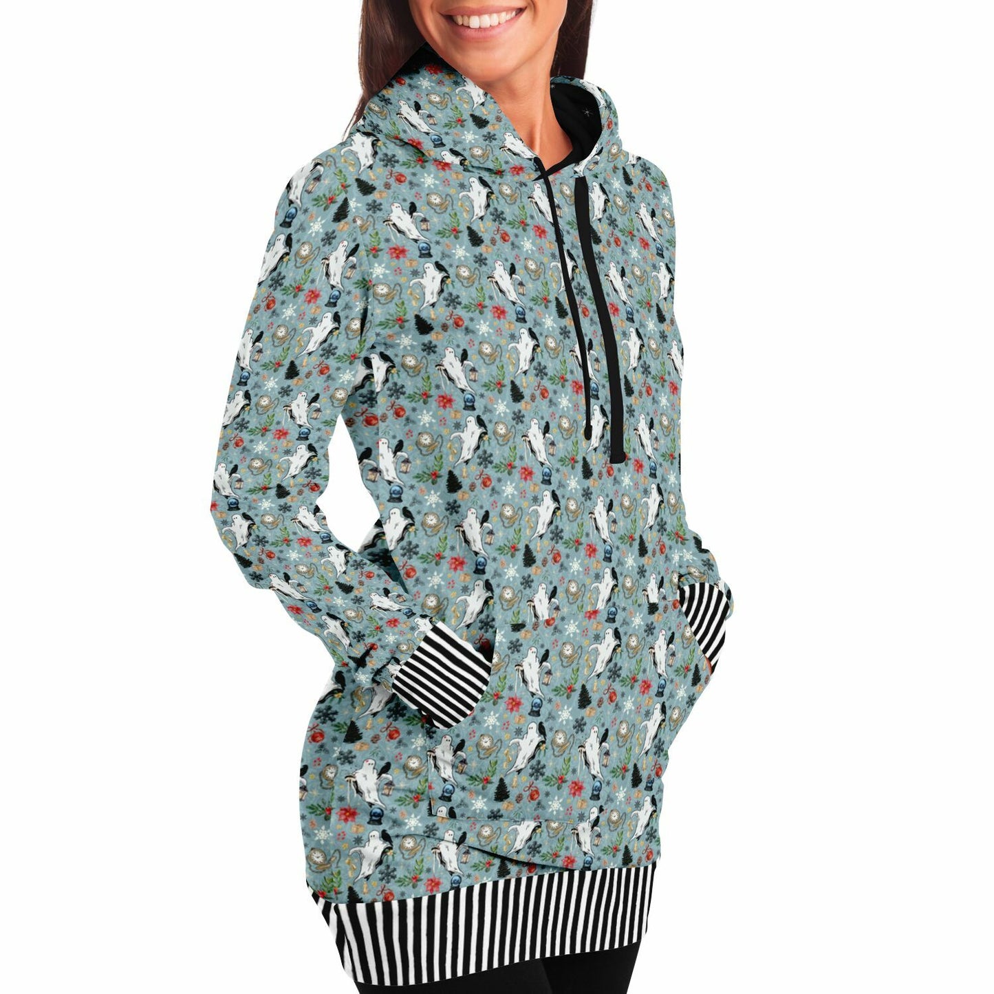 Ghosts of Christmas Past Holiday Long Hoodie