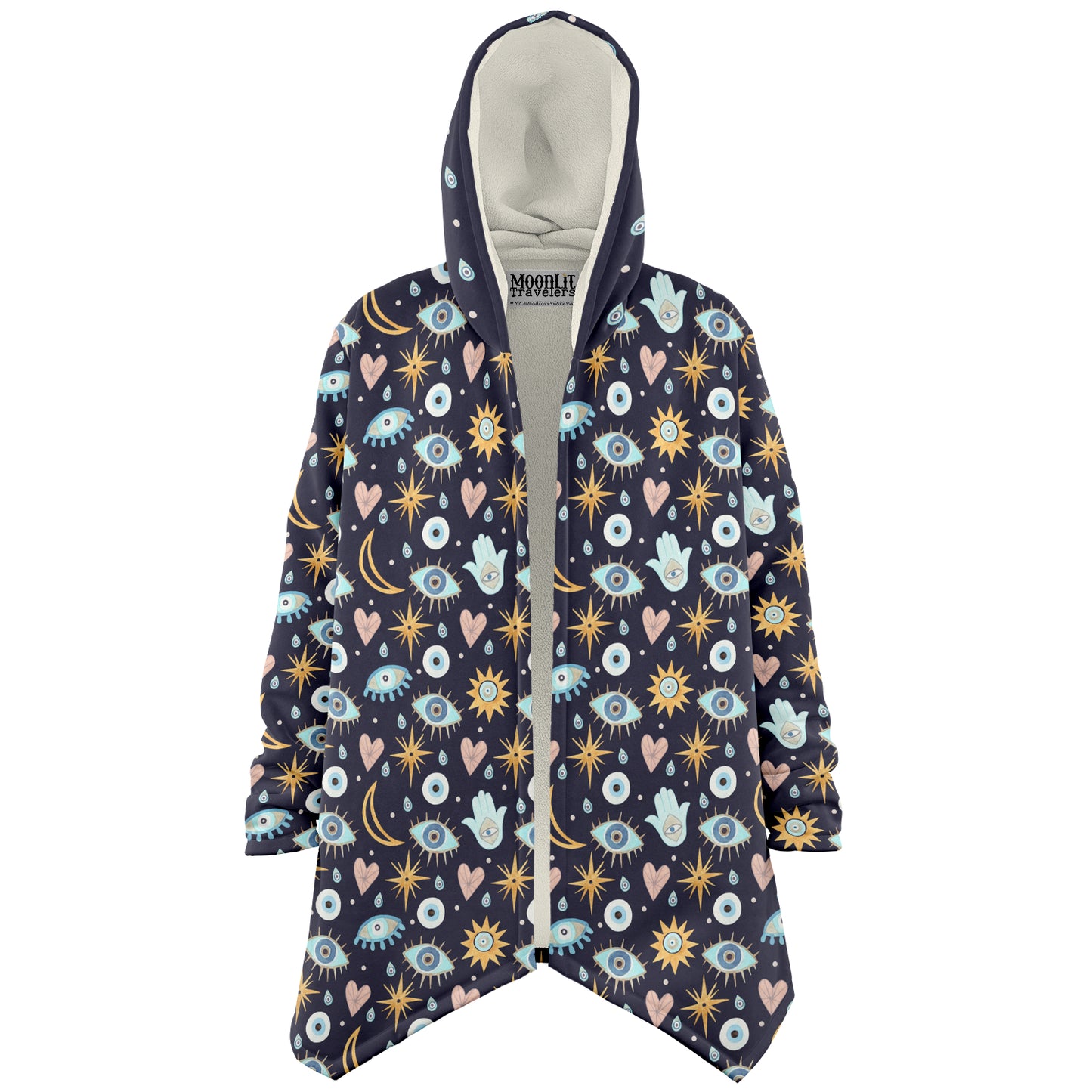 Hooded Fleece Cloak - EVIL EYE