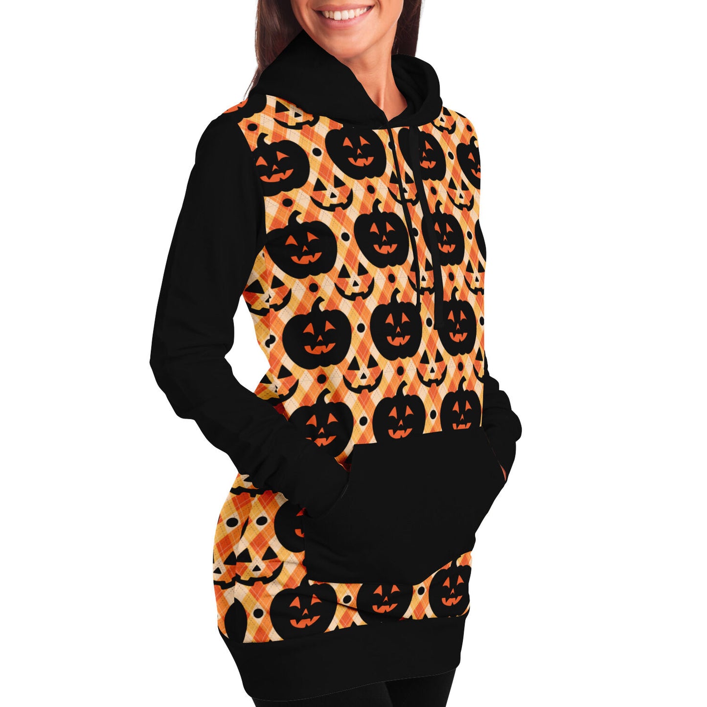 Retro Jack-O-Lantern Long Hoodie