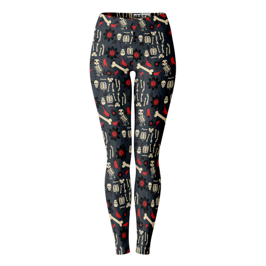 Flowers, Birds & Bones Leggings