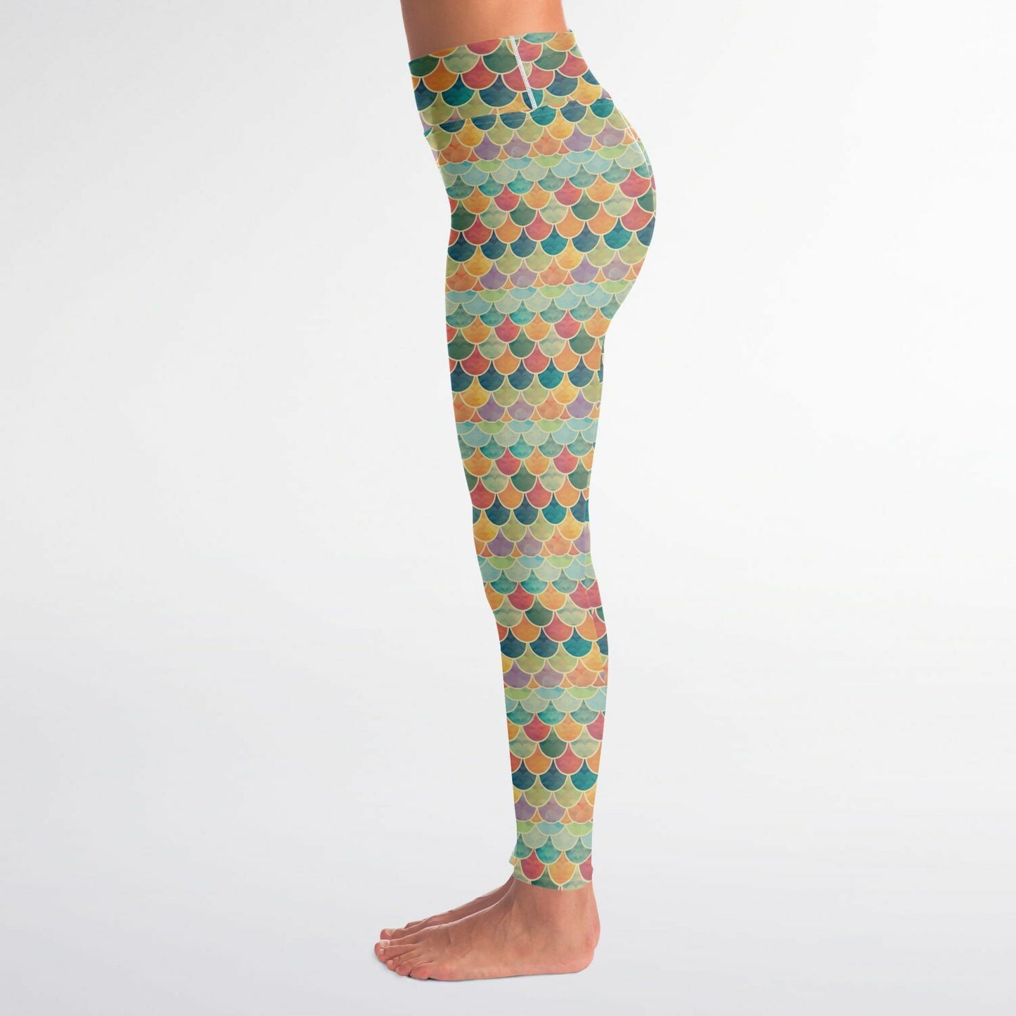 Yoga Leggings - Mermaid Scale  SORBET SIREN