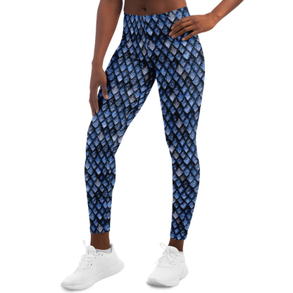 Dragon Scale Leggings - BLUE