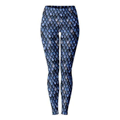 Dragon Scale Leggings - BLUE