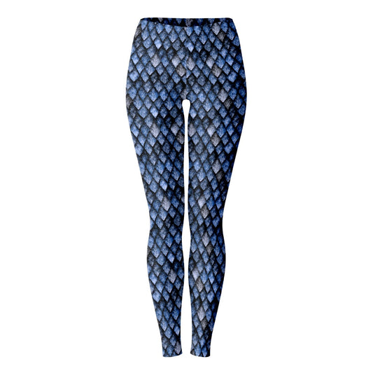 Dragon Scale Leggings - BLUE
