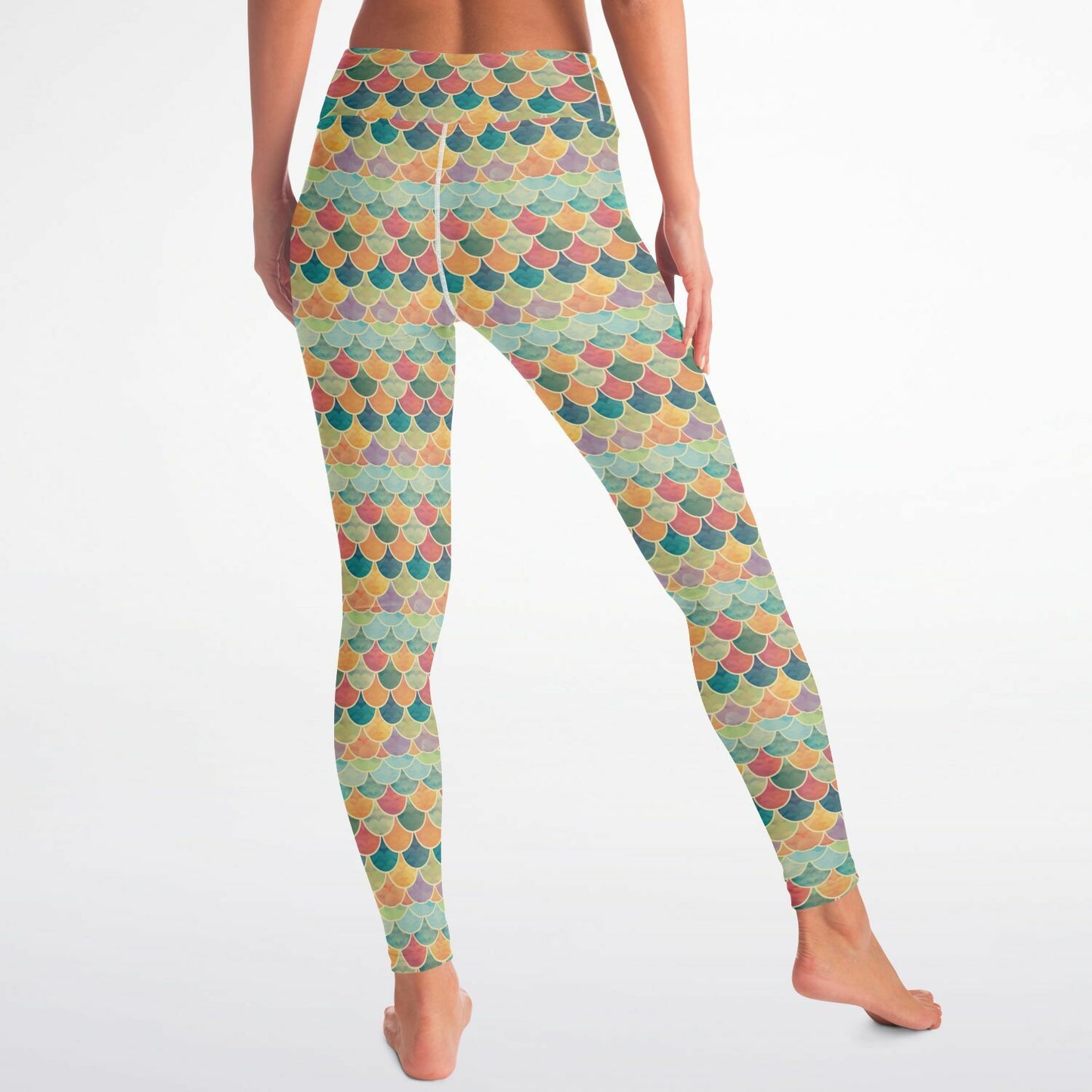 Yoga Leggings - Mermaid Scale  SORBET SIREN