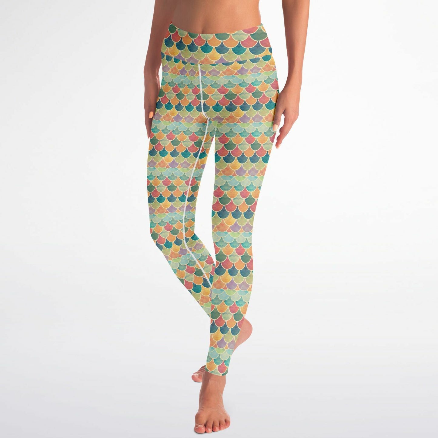 Yoga Leggings - Mermaid Scale  SORBET SIREN