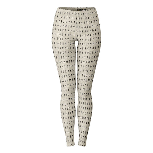 Norse Runes Leggings - BONE