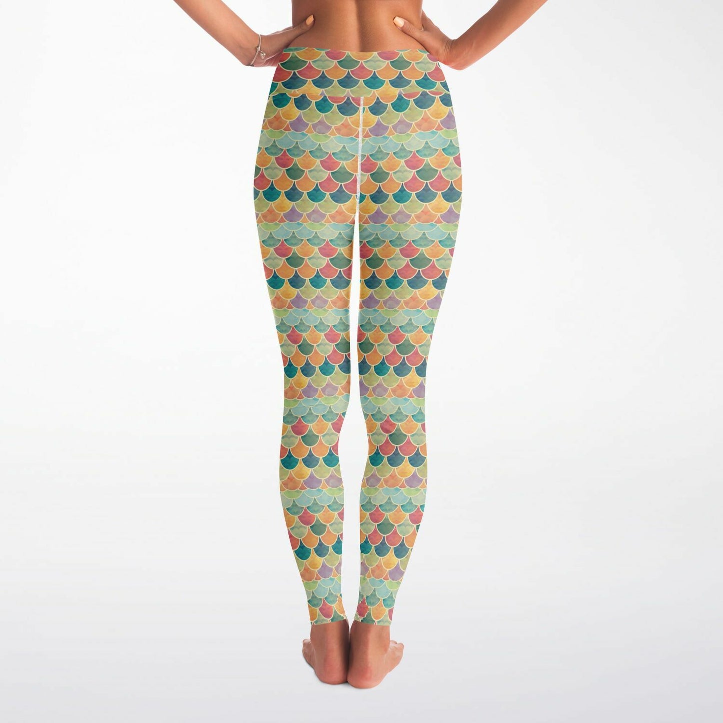 Yoga Leggings - Mermaid Scale  SORBET SIREN