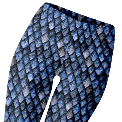 Dragon Scale Leggings - BLUE