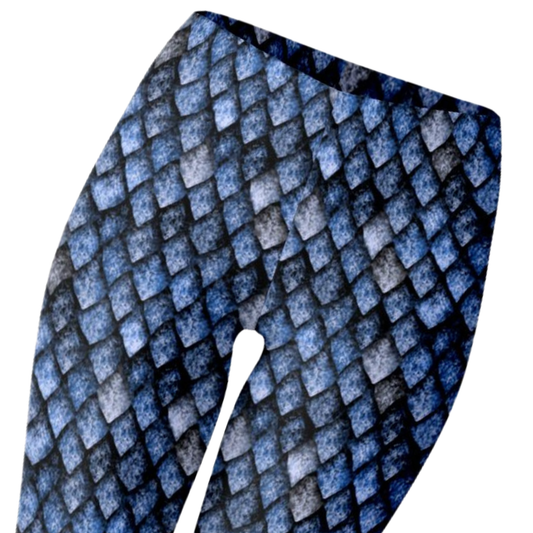 Dragon Scale Leggings - BLUE
