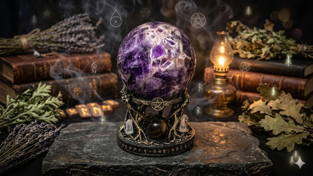 Crystal Ball & Pentacle Display Stand