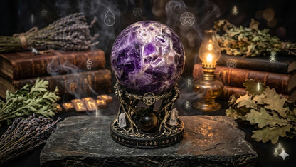 Crystal Ball & Pentacle Display Stand