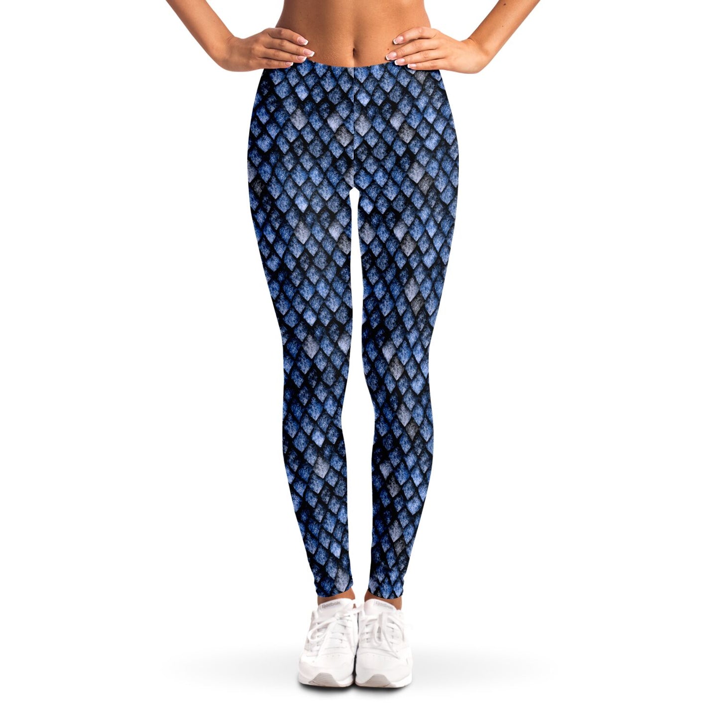 Dragon Scale Leggings - BLUE