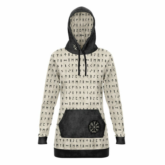 Norse Runes Long Style Hoodie